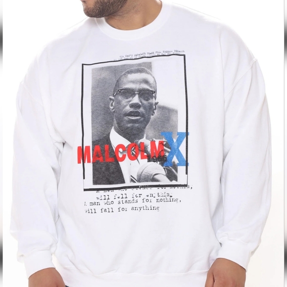 NWOT Men's Malcolm X Crew Neck Sweatshirt - Picture 5 of 7